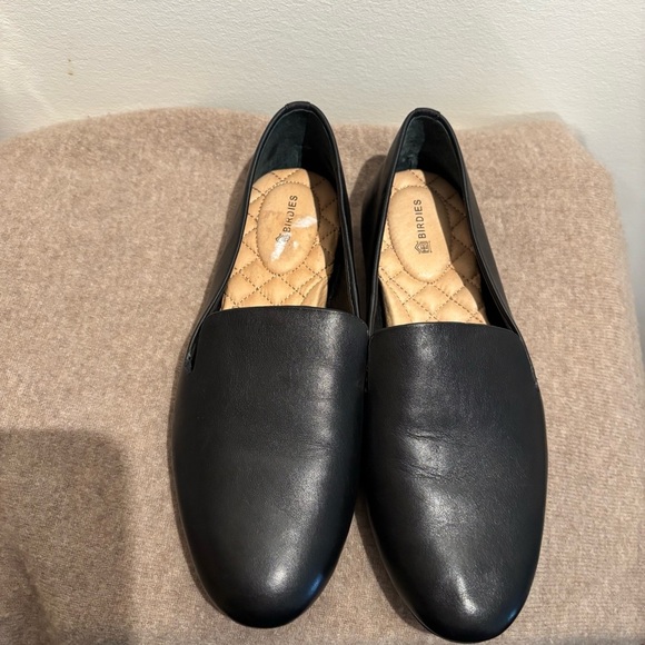 BIRDIES Sz 7 Slip On Slide Almond Toe Cap Ballet Glats Loafer Smooth Leather - Picture 3 of 12